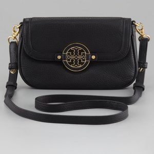 Tory Burch Amanda Amanda Classic Leather Crossbody Bag Black
